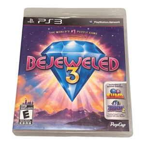 Bejeweled 3 Sony PlayStation 3 PS3 Video Game Complete PopCap Puzzle E Rated
